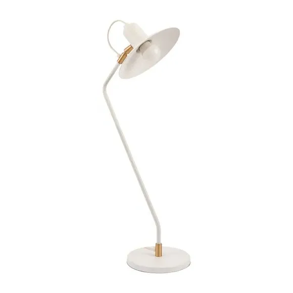 Angle Arm Task Table Lamp - White, Metal