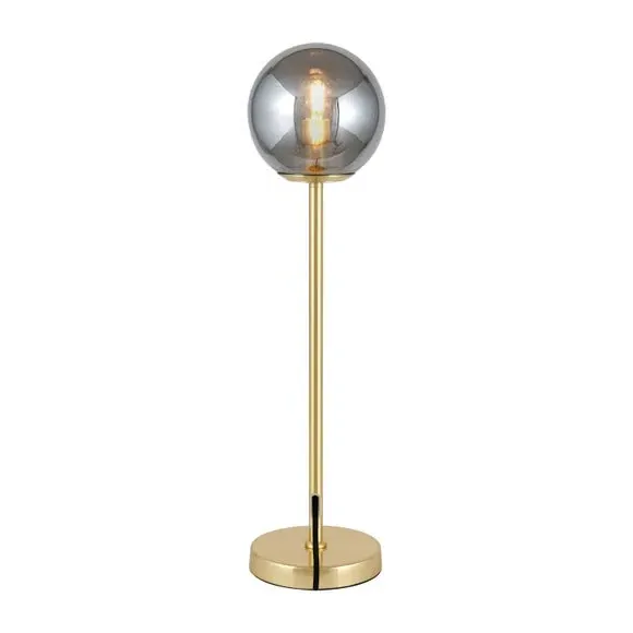 Arabella Metal Table Lamp - Gold, Glass