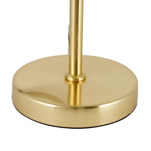 Arabella Metal Table Lamp - Gold, Glass