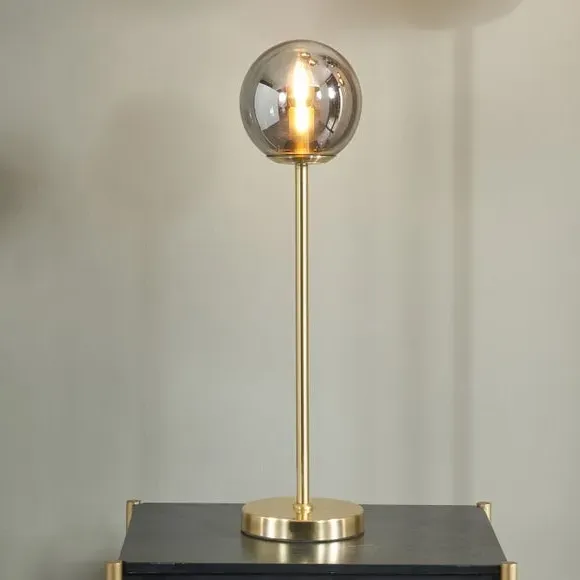 Arabella Metal Table Lamp - Gold, Glass image