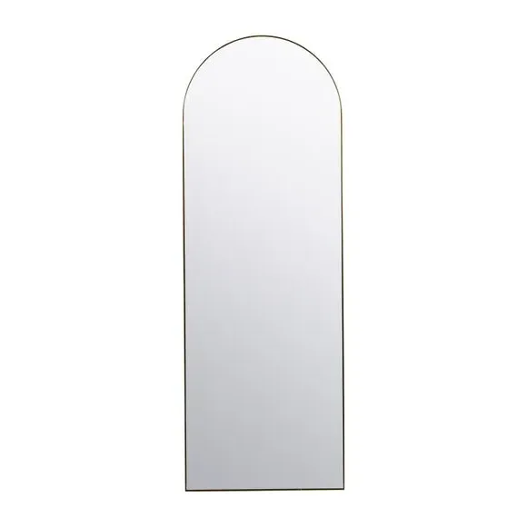 Arched Full Length Leaner Mirror - Gold, Metal