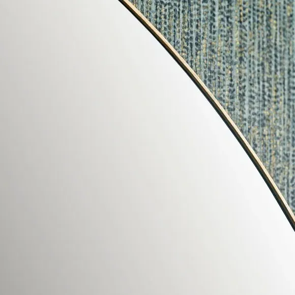Arched Wall Mirror with Slim Frame - Gold, Metal