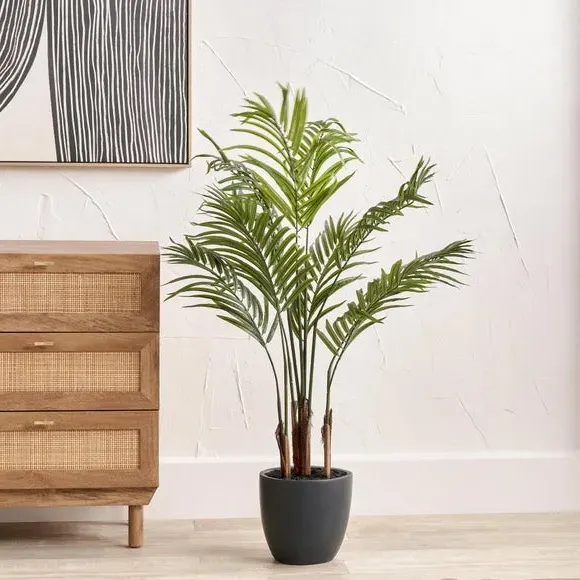 Artificial Areca Palm Plant - Grey Pot image