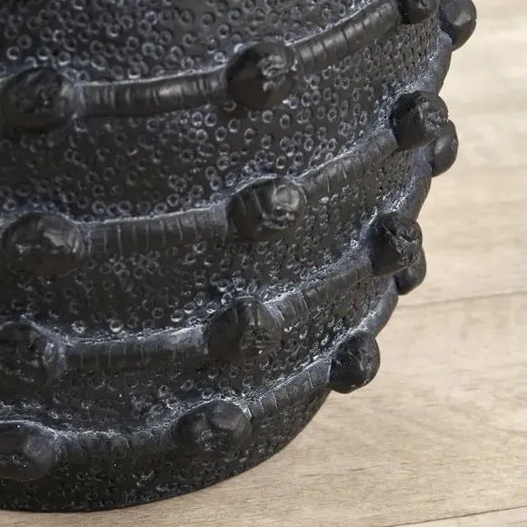 Bobble Plant Pot - Black, Fibrestone