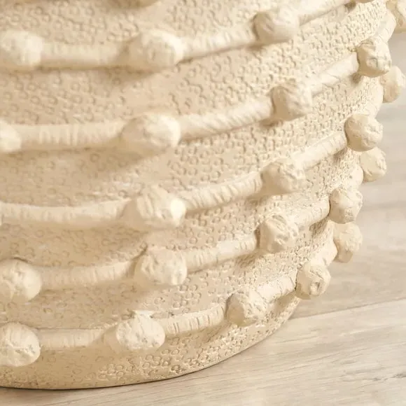 Bobble Plant Pot - Cream, Fibrestone
