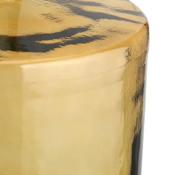 Bottle Vase Retro Design - Amber, Recycled Glass