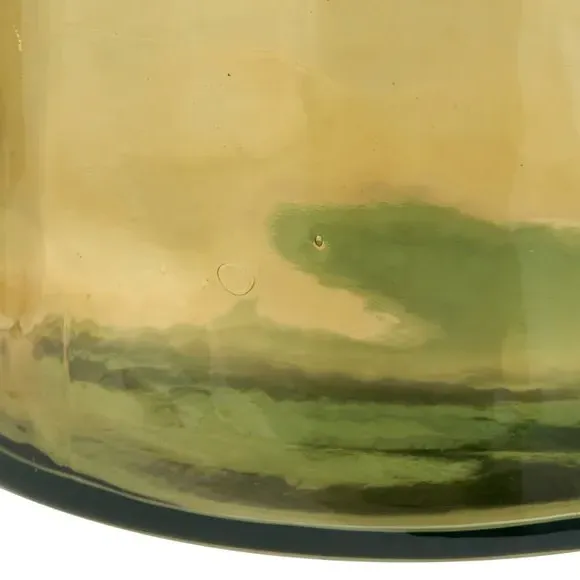Bottle Vase Retro Design - Amber, Recycled Glass