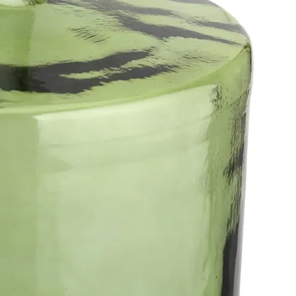 Bottle Vase Retro Design - Forest, Recycled Glass