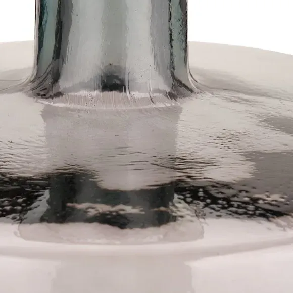 Bottle Vase Retro Design - Grey, Recycled Glass