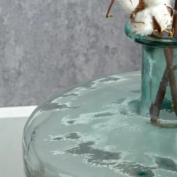 Bottle Vase with Straight Sides - Clear Glass