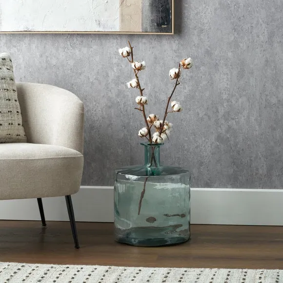 Bottle Vase with Straight Sides - Clear Glass