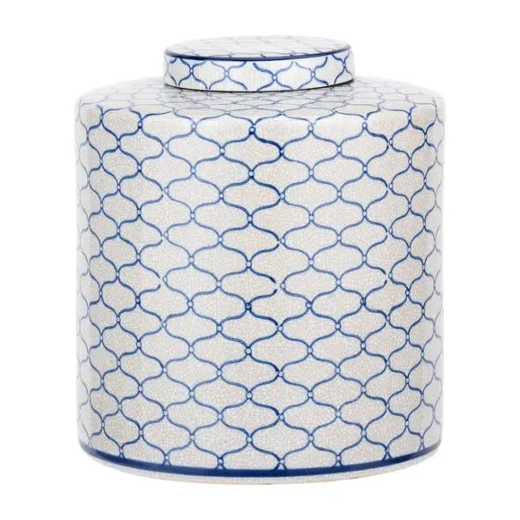 Ceramic Ginger Jar with Lid - White, Ceramic