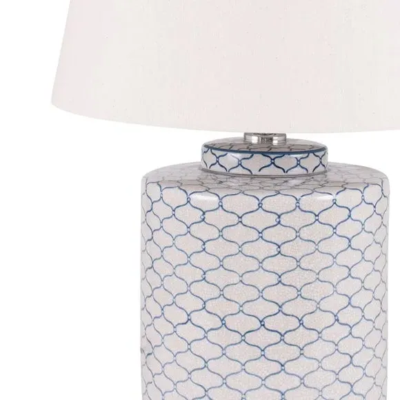 Ceramic Table Lamp with Shade - Grey, Ceramic