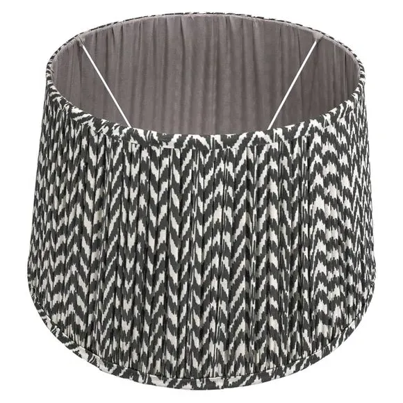 Chevron Mushroom Pleat Lamp Shade - Black