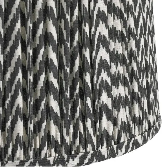 Chevron Mushroom Pleat Lamp Shade - Black