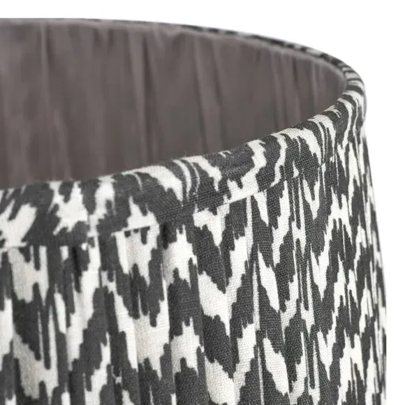 Chevron Mushroom Pleat Lamp Shade - Black