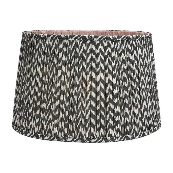 Chevron Mushroom Pleat Lamp Shade - Black