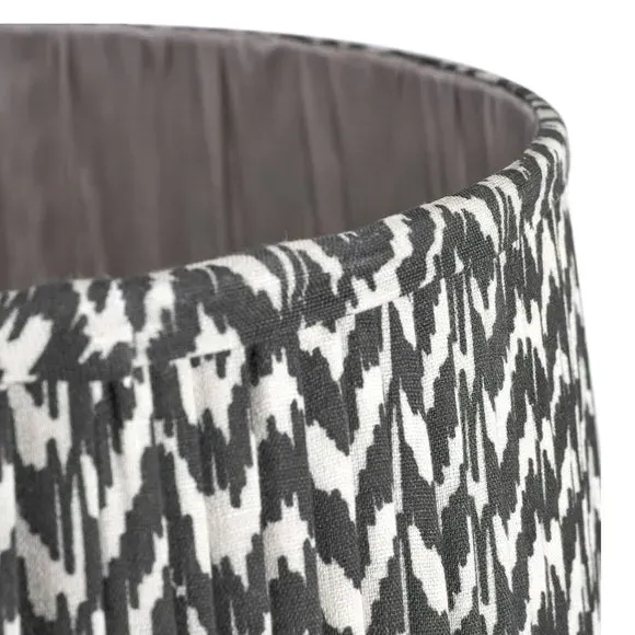 Chevron Mushroom Pleat Lamp Shade - Black