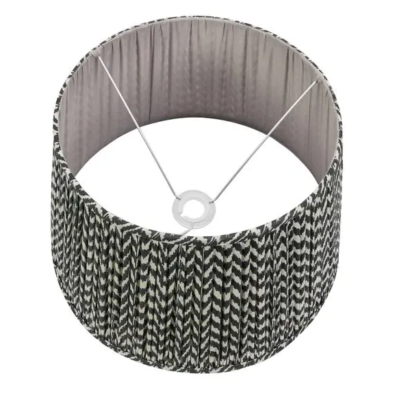 Chevron Mushroom Pleat Lamp Shade - Black