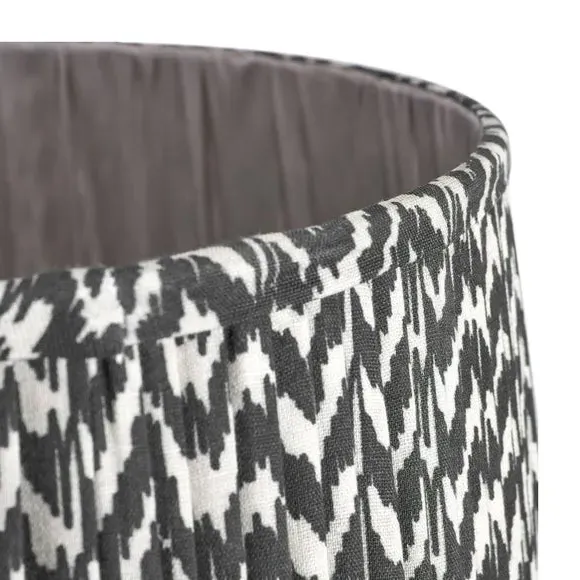 Chevron Mushroom Pleat Lamp Shade - Black