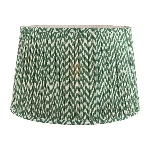 Chevron Mushroom Pleat Lamp Shade - Forest