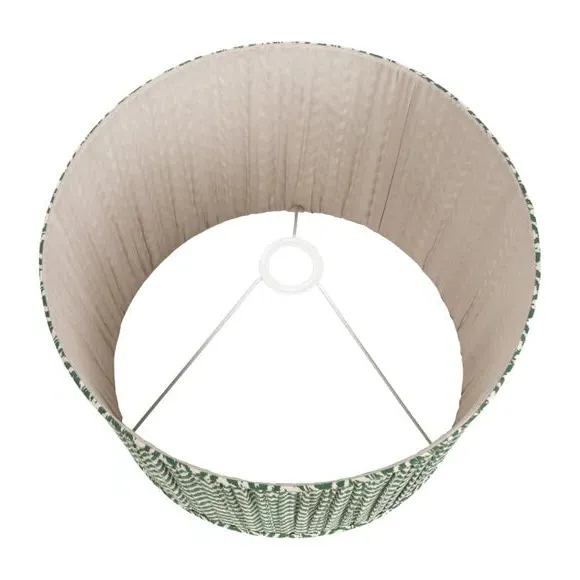Chevron Mushroom Pleat Lamp Shade - Forest