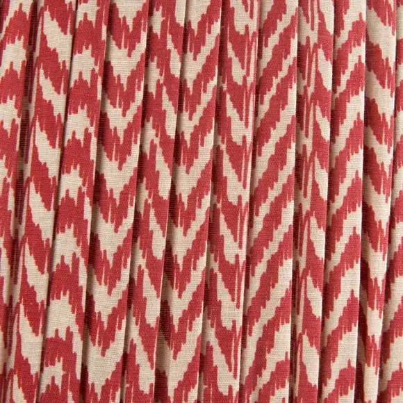 Chevron Mushroom Pleat Lamp Shade - Red