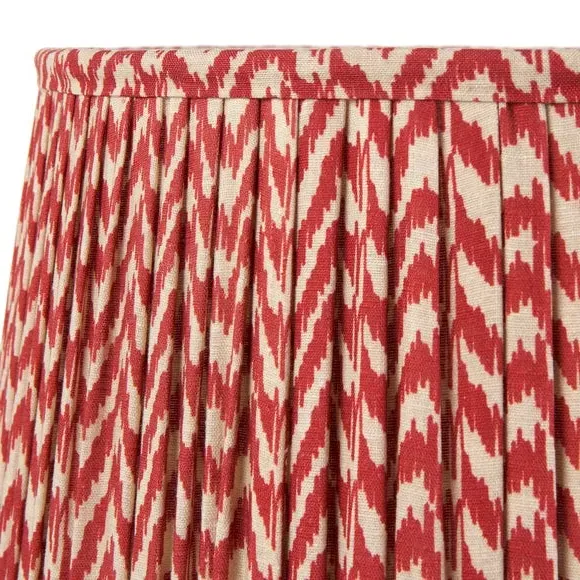 Chevron Mushroom Pleat Lamp Shade - Red