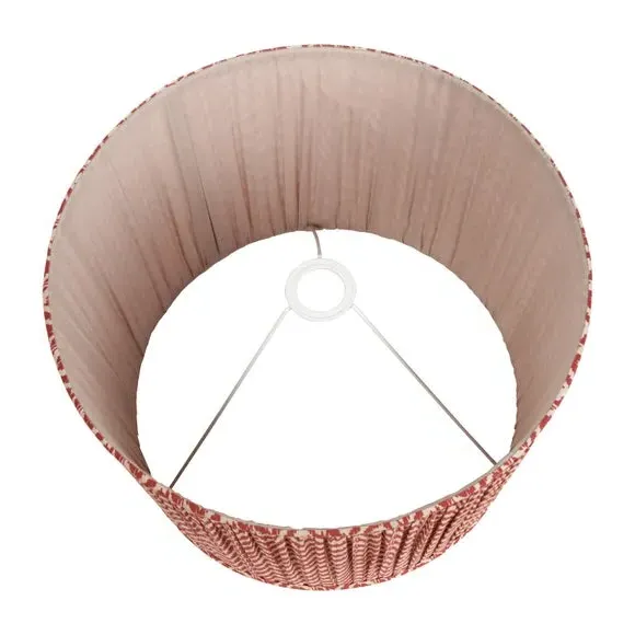 Chevron Mushroom Pleat Lamp Shade - Red