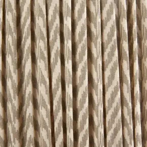Chevron Mushroom Pleat Lamp Shade - Taupe