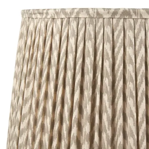 Chevron Mushroom Pleat Lamp Shade - Taupe