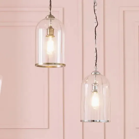Cloche Pendant Light - Gold, Blown Glass