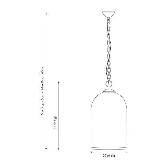 Cloche Pendant Light - Gold, Blown Glass