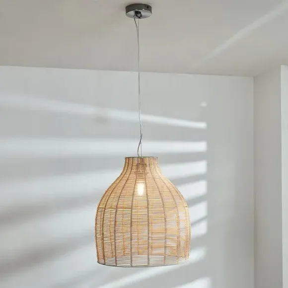 Cloche Pendant Shade Easy Fit - Natural, Rattan image