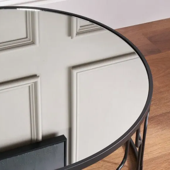 Coffee Table Art Deco Style - Grey, Metal