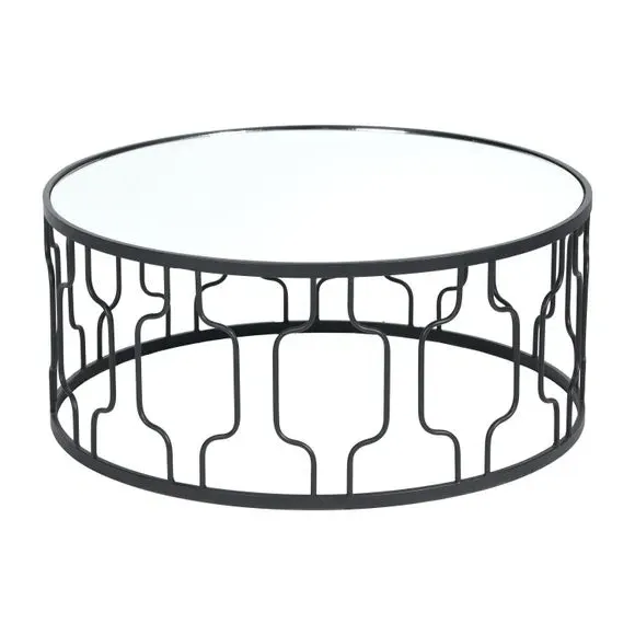 Coffee Table Art Deco Style - Grey, Metal