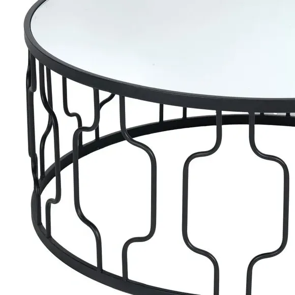 Coffee Table Art Deco Style - Grey, Metal
