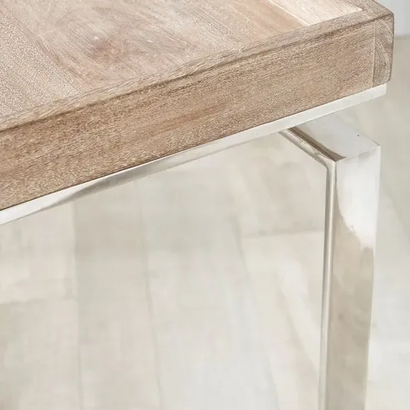 Coffee Table with Lipped Top - Natural, Mango Wood