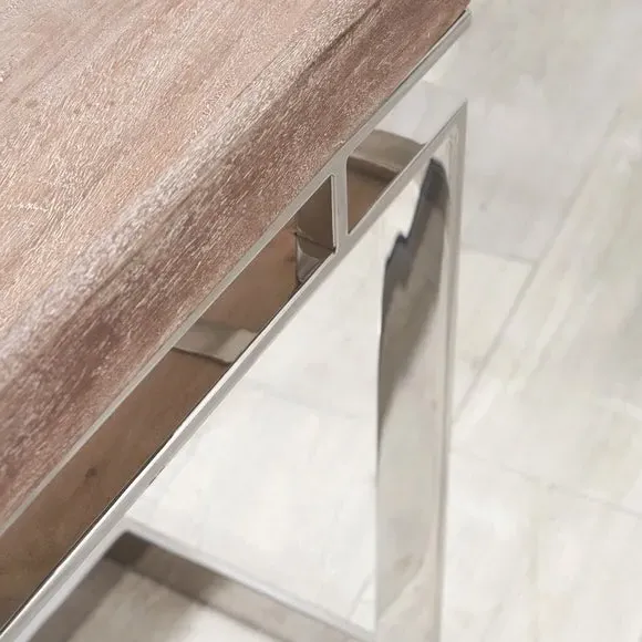 Coffee Table with Lipped Top - Natural, Mango Wood