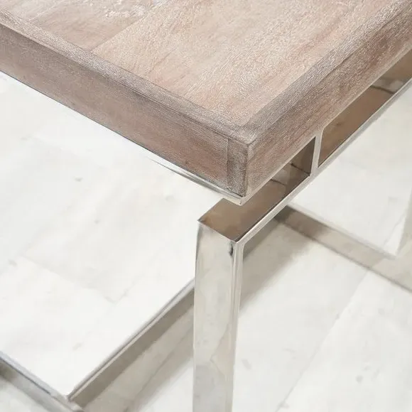 Coffee Table with Lipped Top - Natural, Mango Wood