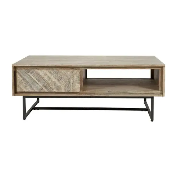 Coffee Table with Storage - Natural, Acacia Wood