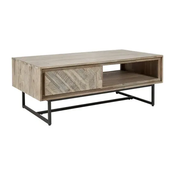 Coffee Table with Storage - Natural, Acacia Wood