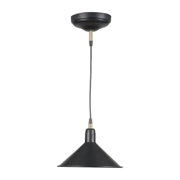 Cone Pendant Light - Black, Metal