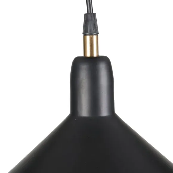 Cone Pendant Light - Black, Metal