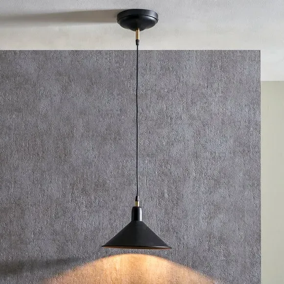Cone Pendant Light - Black, Metal