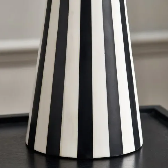 Conical Table Lamp with Shade - Black, Resin