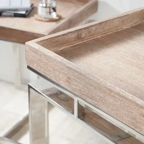 Console Table with Antique Finish - Natural