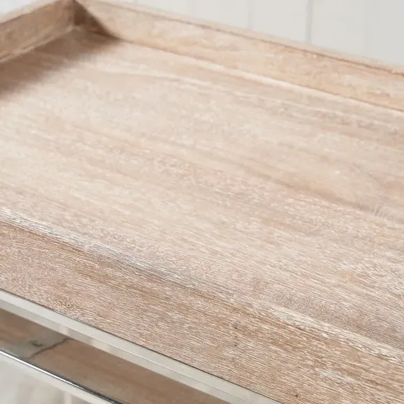 Console Table with Antique Finish - Natural