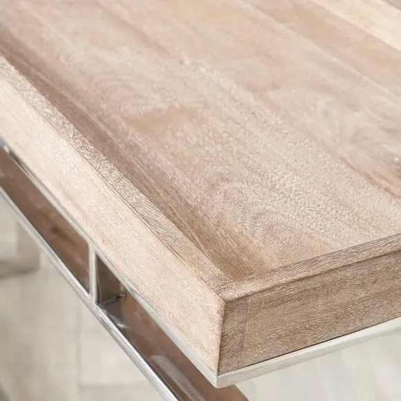 Console Table with Antique Finish - Natural