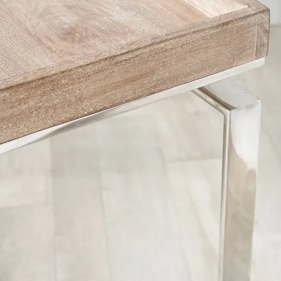 Console Table with Antique Finish - Natural